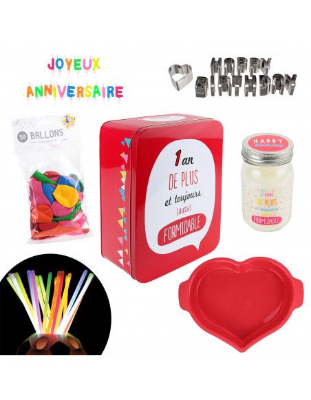 Coffret anniversaire - kit de préparation fête