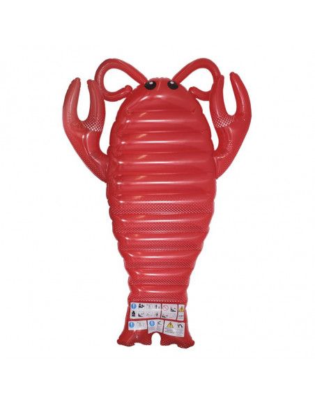 Bouée gonflable - Homard - L 195 cm x l 120 cm - Rouge