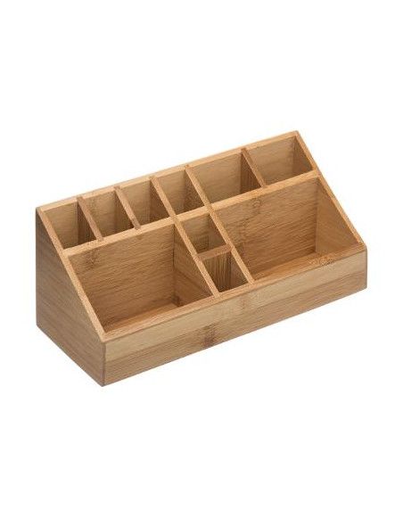 Organisateur à compartiments - L 23 x l 9,5 cm - Bambou