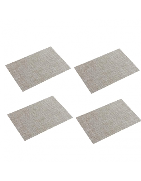 Lot de 4 sets de table - L 45 cm x l 30 cm - Punto - Beige