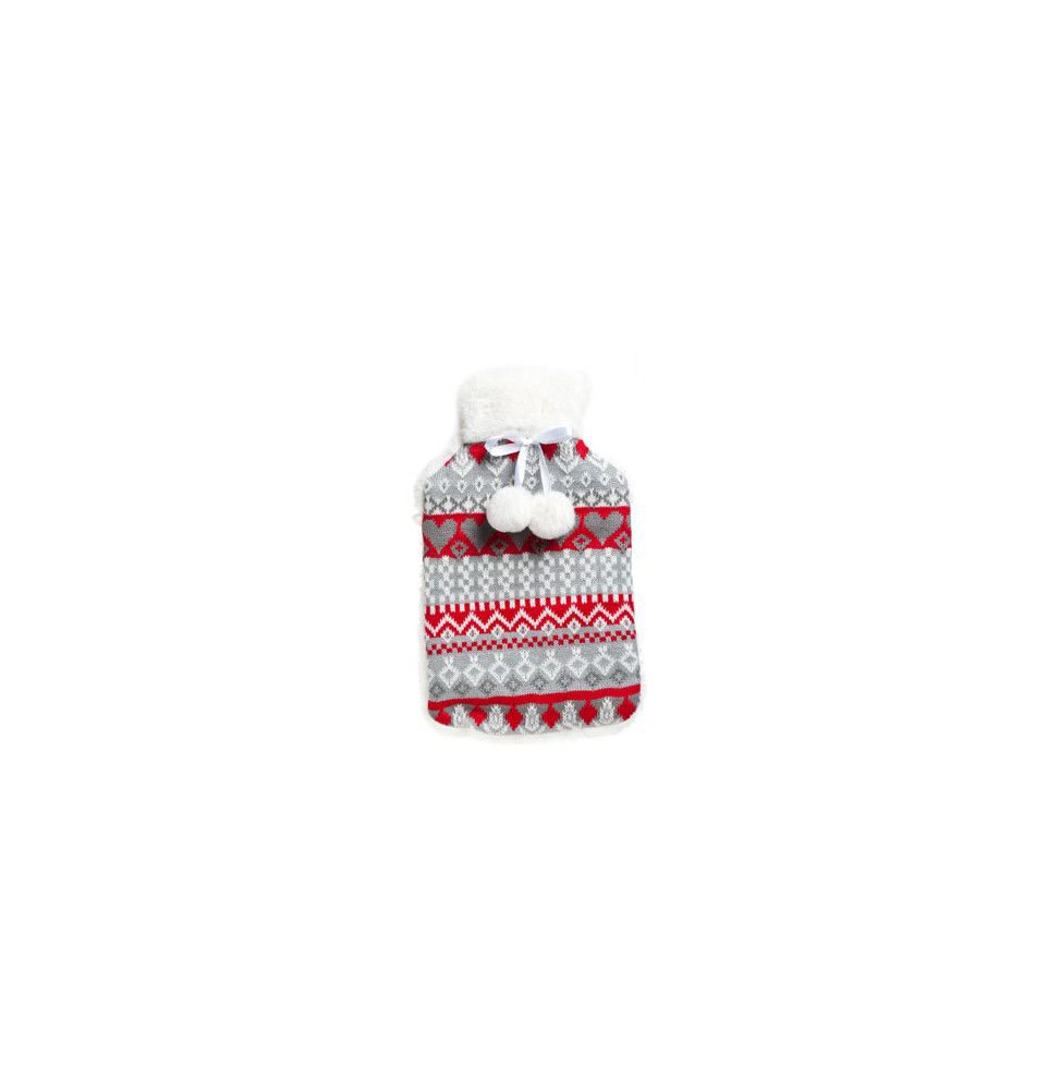 Bouillotte de 2 L - Rouge et gris