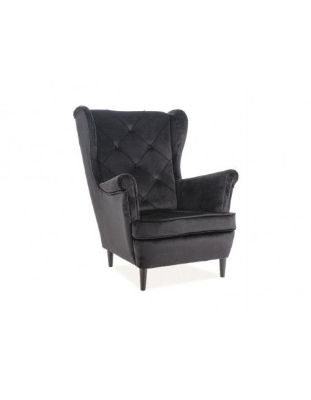 Fauteuil Lady - L 75 x l 85 cm - Noir