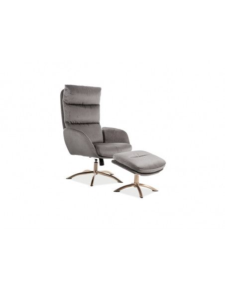 Fauteuil Monroe - L 68 x l 73 cm - Gris