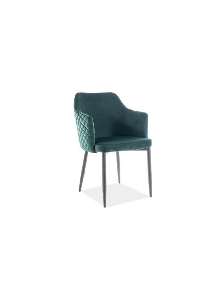 Chaise en velours - Astor - L 46 x l 46 - Vert