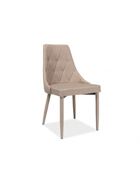 Chaise en velours - Trix - 46 x 46 cm x H 88 cm - Beige