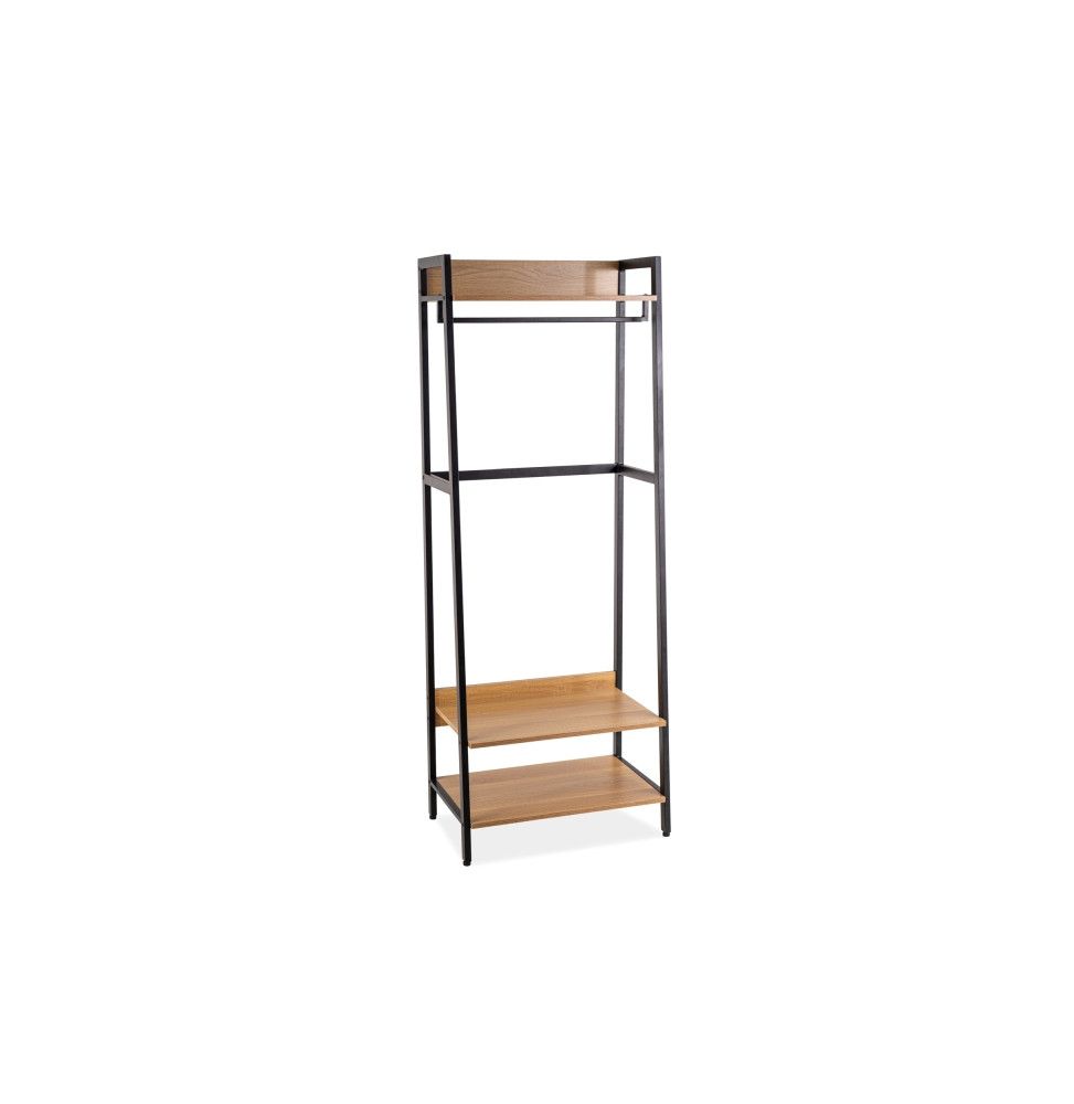 Bibliothèque - Black Frame - L 64 x l 40 x H 169 cm - Chêne