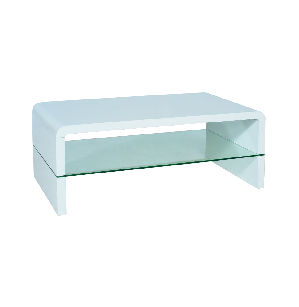Table basse en verre - L 110 cm x l 60 cm x H 42 cm - Rica