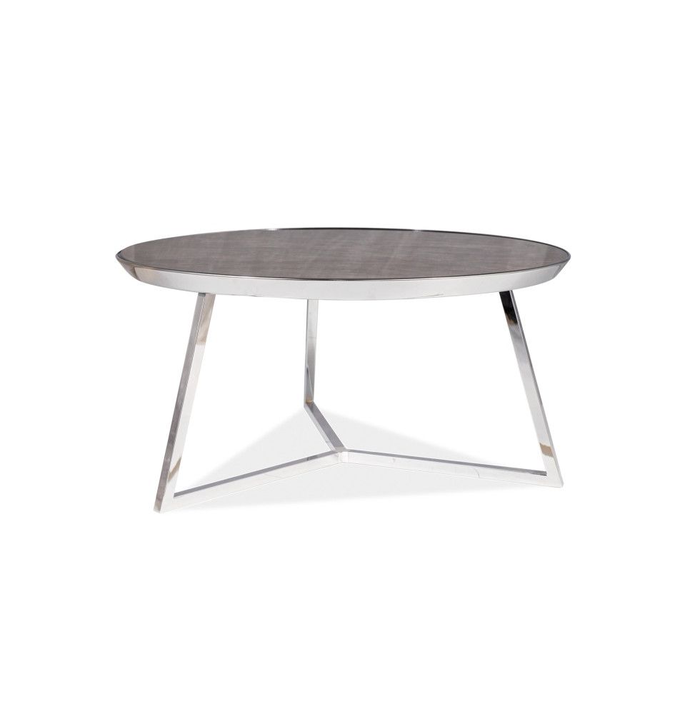 Table basse ronde - D 60 cm x H 40 cm - Temida - Gris