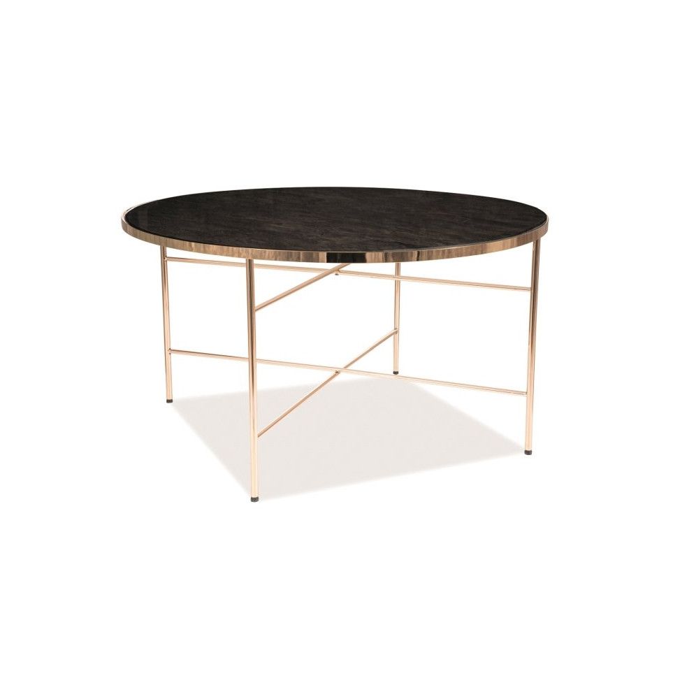 Table basse ronde - D 80 cm x H 45 cm - Ibiza - Marron
