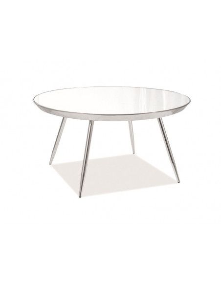 Table basse ronde miroir - D 76 cm x H 40 cm - Aurora