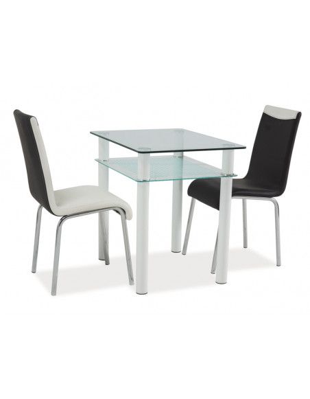 Table Sono - L 80 x l 60 x H 75 cm - Transparent