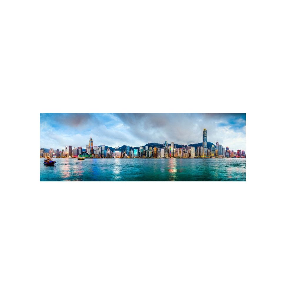 Tableau en verre - Hongkong - L 160 cm x H 60 cm