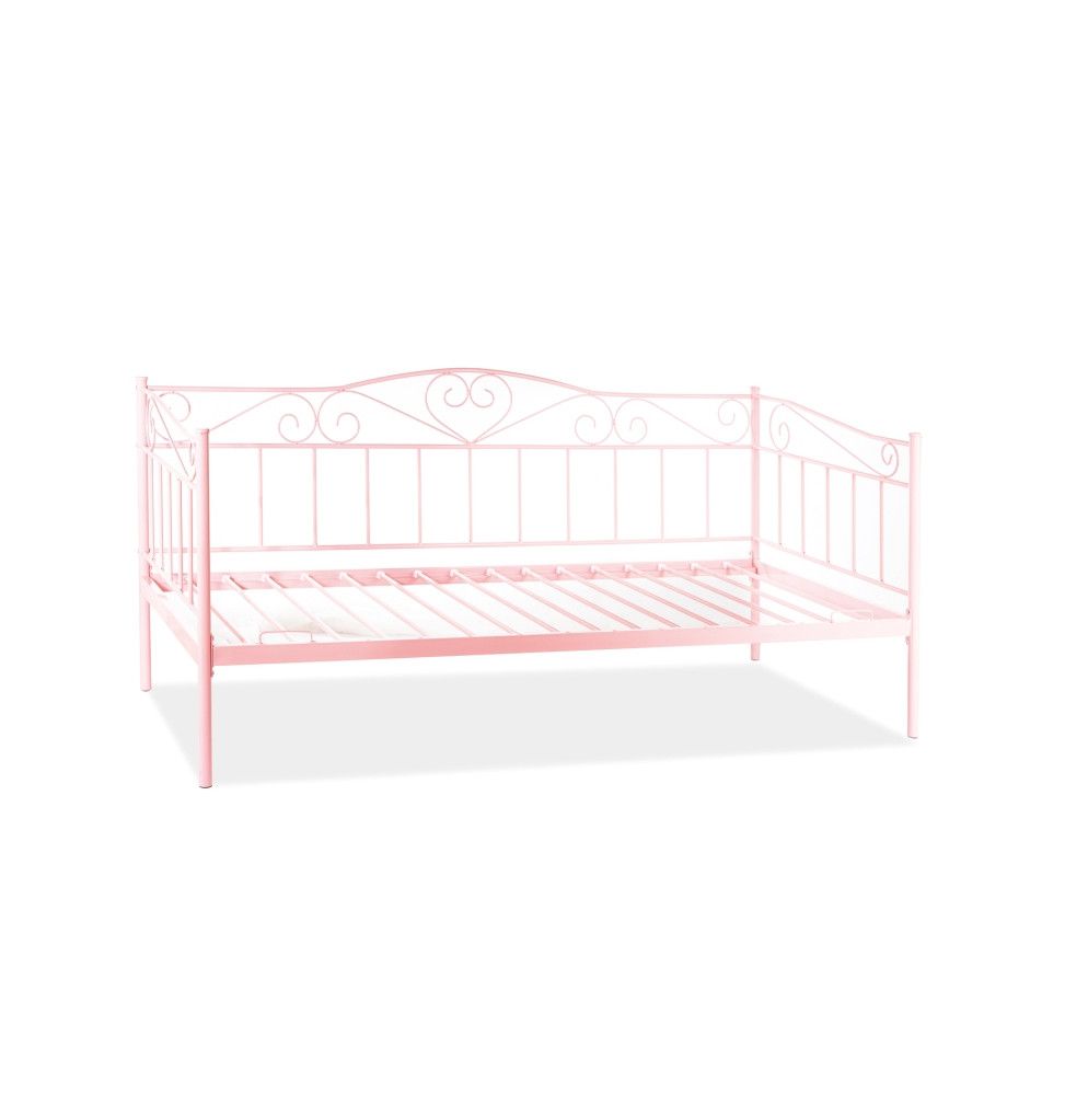 Lit Birma - L 200 x l 90 cm - Rose