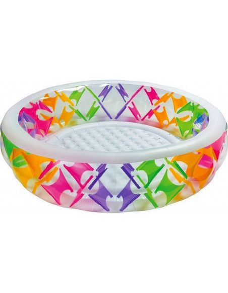 Piscine gonflable ronde design croisillons - Intex - Piscine