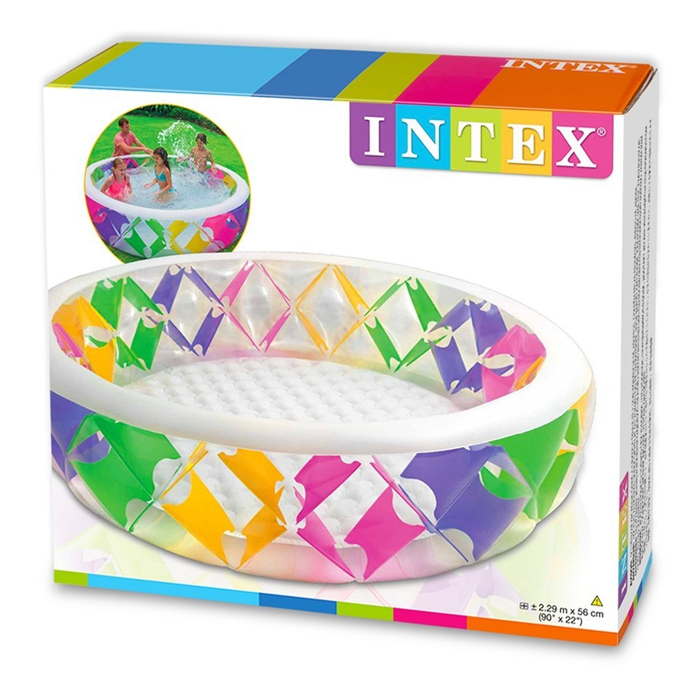 Piscine gonflable ronde Croisillons pour enfants - Intex