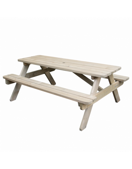 Table de pique-nique - L 180 x l 151 x H 69,8 cm - Naturel