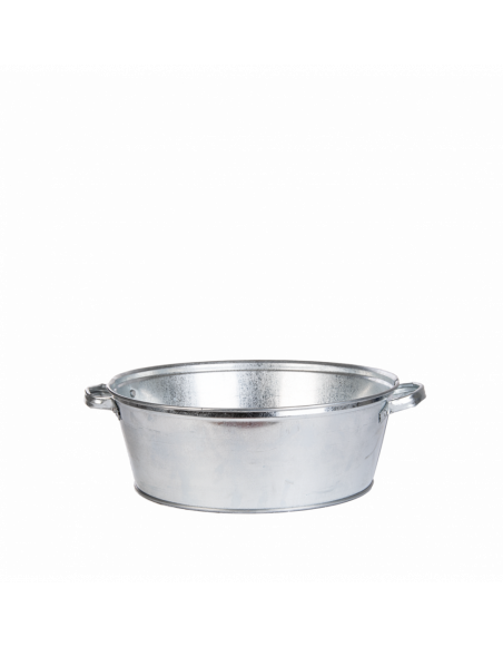 Bassine ronde - L 36,3 x l 42,5 x H 13,2 - Zinc