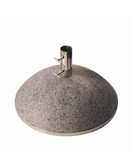 Pied de parasol granit - L 50 x l 50 x H 30 cm - Gris