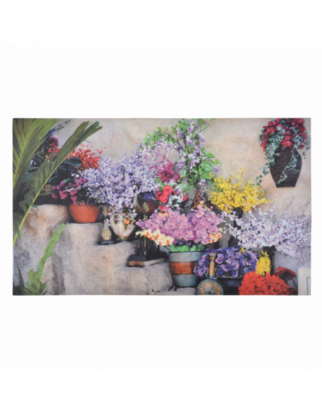 Paillasson à motifs - L 45,5 x l 76 cm - Fleurs