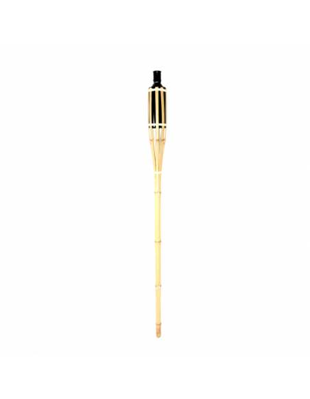 Lot de 2 torches effet bambou - H 120 cm