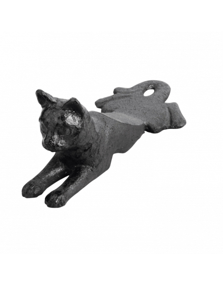 Cale-porte chat en fonte - L 8 cm x l 16,8 cm x H 6,8 cm