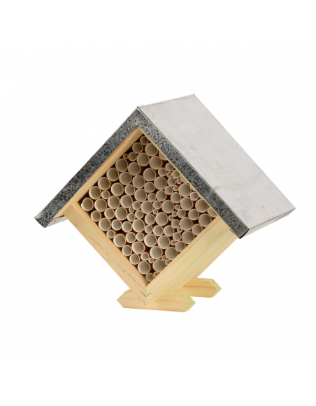 Maison à abeilles carrée - L 14,5 cm x l 19,8 cm x H 18,1 cm