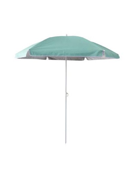 Parasol de plage anti-UV - L 140 cm x H 175 cm - Bleu vert