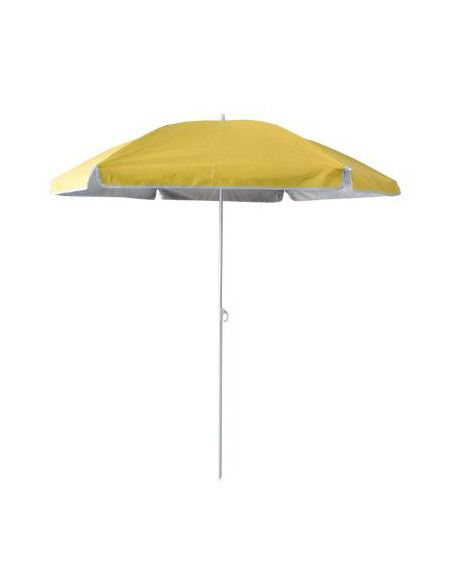 Parasol de plage anti-UV - L 140 cm x H 175 cm - Jaune