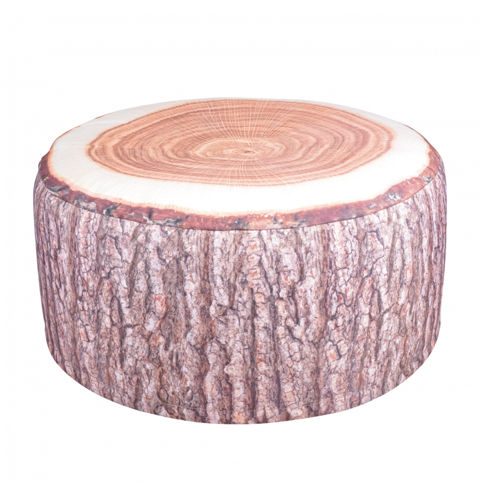 Pouf extérieur - D 58 x H 32,5 cm - Tronc d'arbre