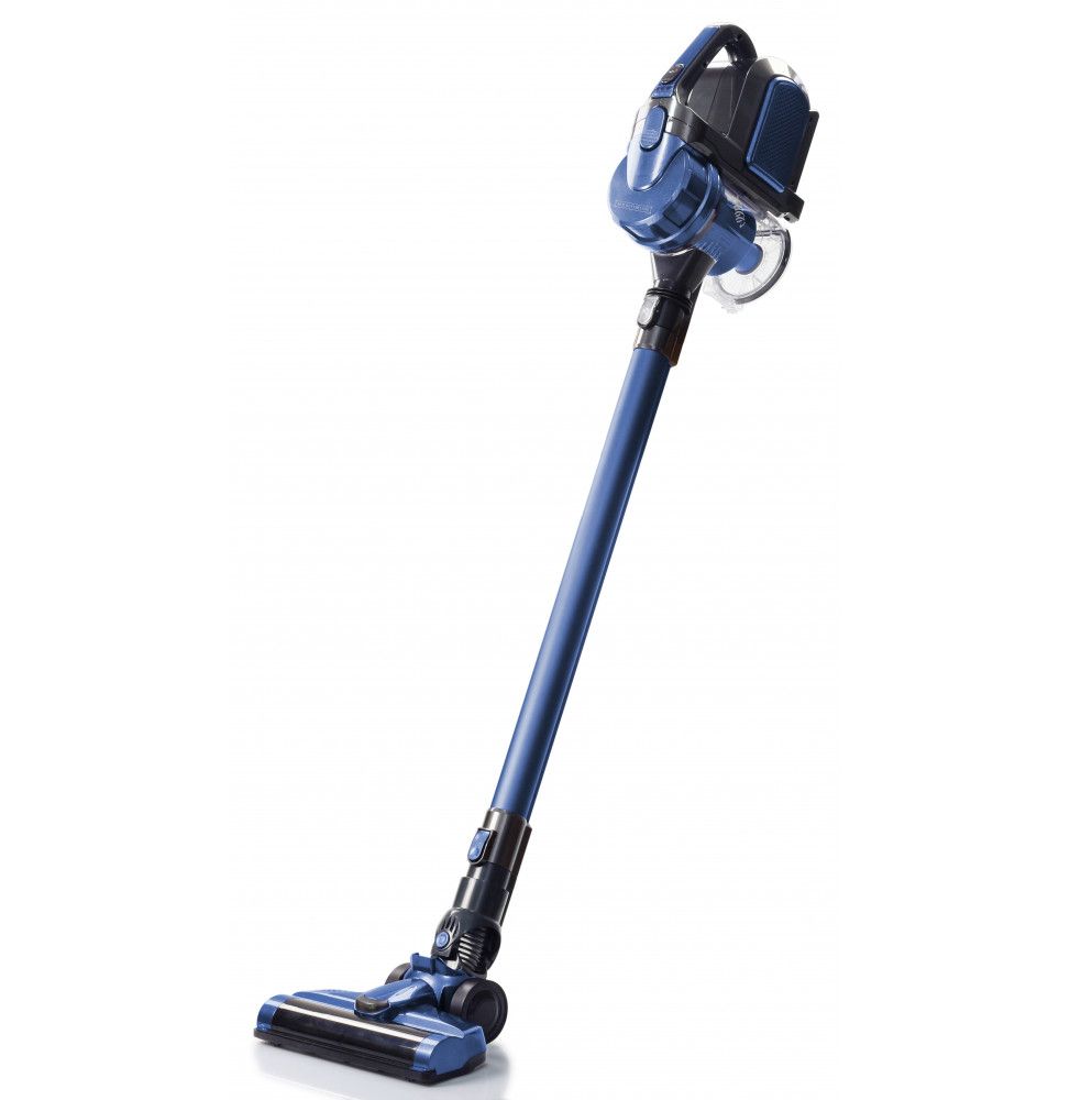 Aspirateur sans fils - L 68 x l 24 x H 17 cm - Bleu