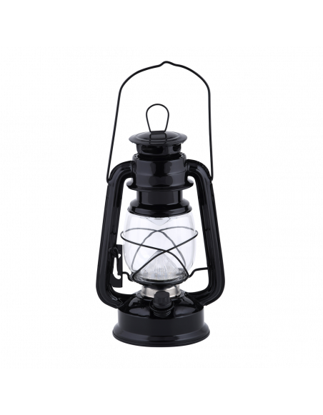 Lanterne tempête LED - L 15 x l 11,5 x H 4,1 cm - Noir
