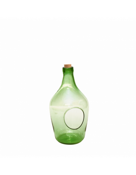 Bouteille terrarium avec ouverture - 3L - Vert