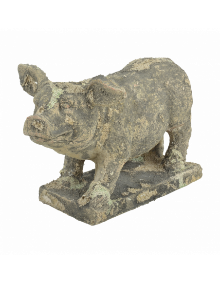 Cochon en terre cuite - Jardin - L 28,5 x l 14,4 x H 18,2 cm