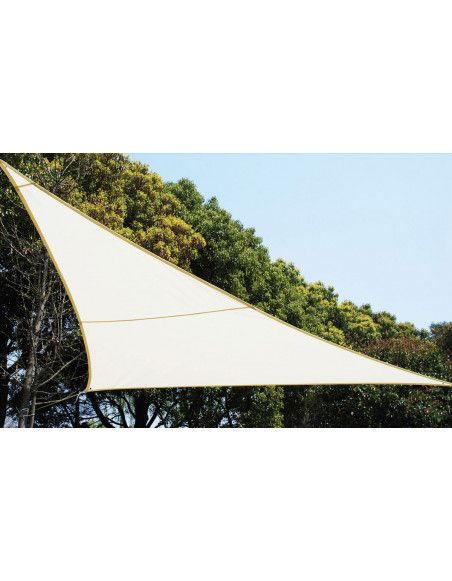 Voile d'ombrage triangulaire - Toile solaire 2 x 2 x 2 m - Blanc