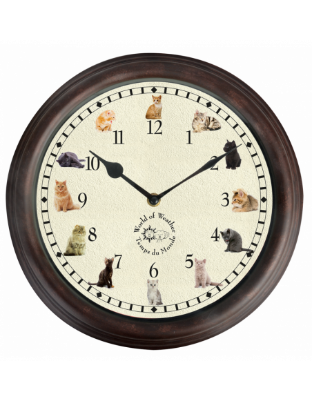 Horloge musicale - Chat - D 30 cm