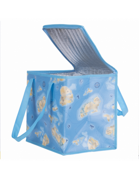 Sac de plage isotherme - L 23,5 cm x l 33 cm x H 31,3 cm - Bleu