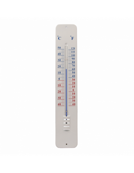 Thermomètre sur plaque en métal - l 8,1 cm x H 45,2 cm