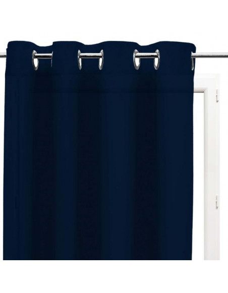 Voilage à oeillets - 135 x 250 cm - Alix - Bleu marine