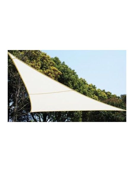 Voile d'ombrage triangulaire - Toile solaire 4 x 4 x 4 m - Blanc