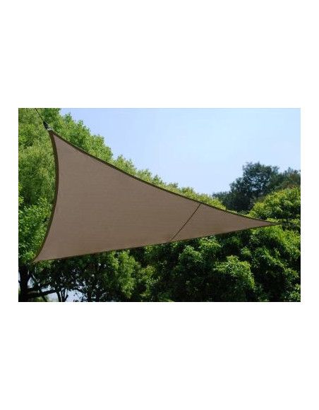 Voile d'ombrage triangulaire - Taupe - Toile solaire 5 x 5 x 5 m