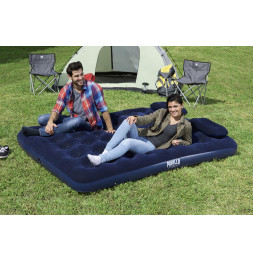 Matelas gonflable camping Pavillo™ 2 places 191 x 137 x 22 cm avec pompe  électrique externe Sidewinder™