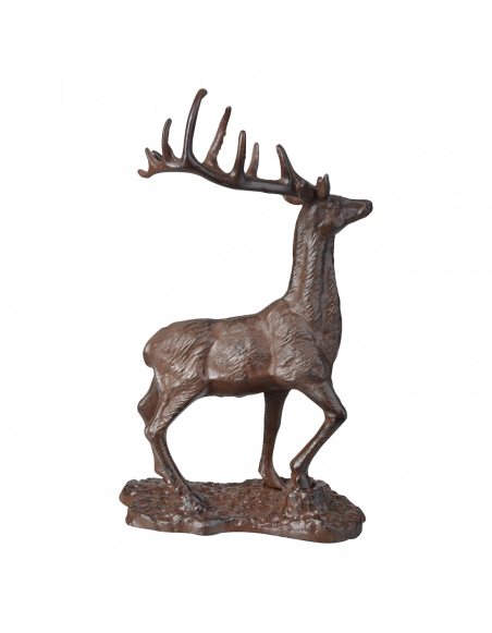 Cerf en fonte - L 13,4 cm x l 20,3 cm x H 32,8 cm