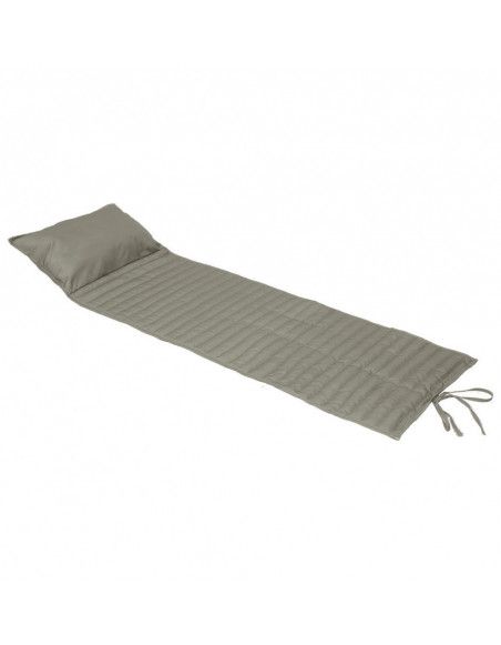 Coussin de transat enroulable - 180 x 60 cm - Taupe