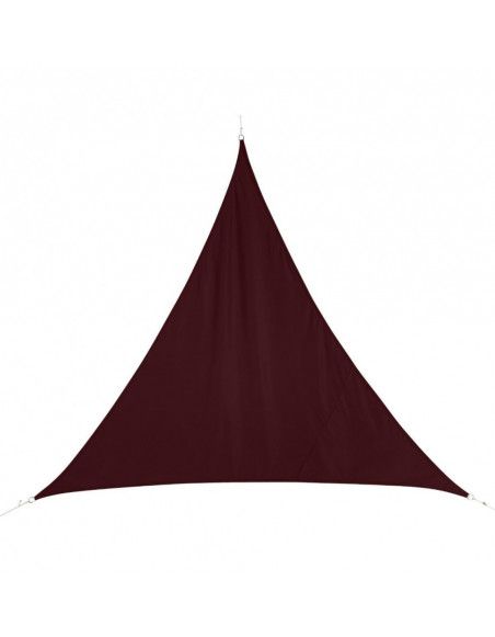 Voile d'ombrage triangulaire - Curacao - L 300 cm x l 300 cm - Bordeaux