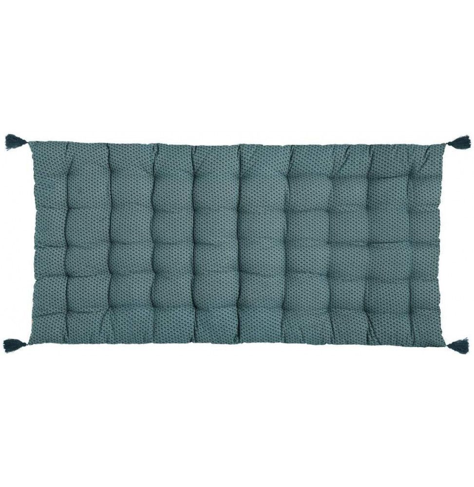 Matelas de sol imprimé - L 120 x l 60 x H 8 cm - Otto - Bleu