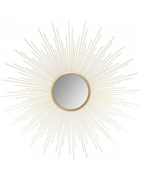 Miroir mural rond - D 70 cm - Doré