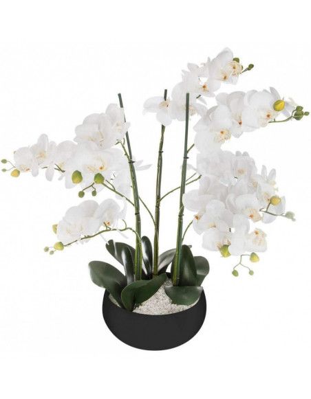 Orchidée artificielle en pot - H 65 cm - Blanc