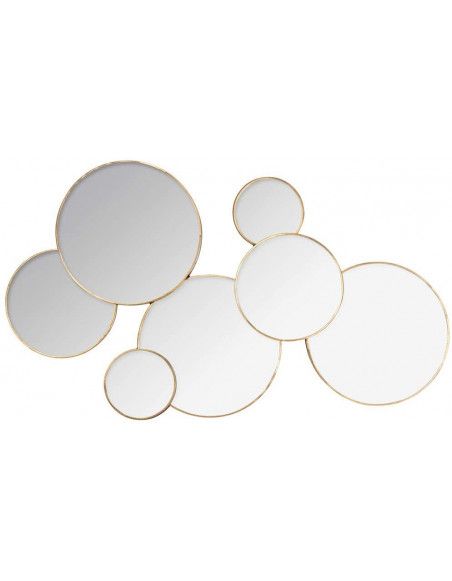 Miroir multi - L 61 x P 2,5 x H 36,5 cm - Lila - Doré