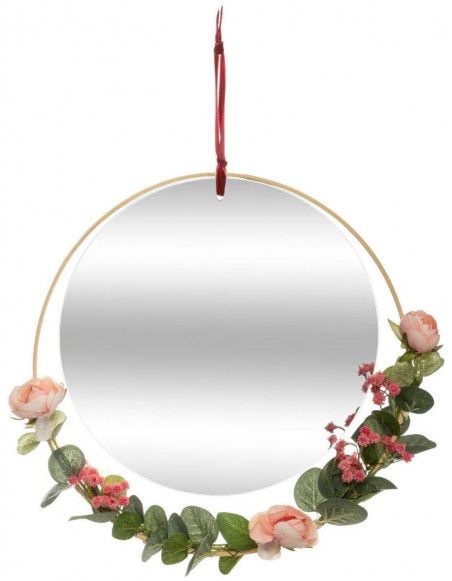 Miroir rond - L 36 cm x H 34 cm - Poésie à l'anglaise