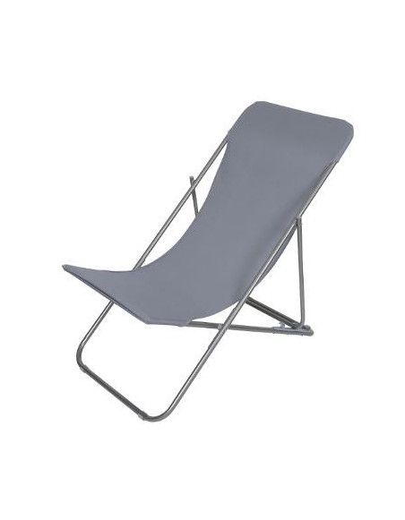 Chaise dossier inclinable - L 56 x l 98 x H 35 cm - Ardoise